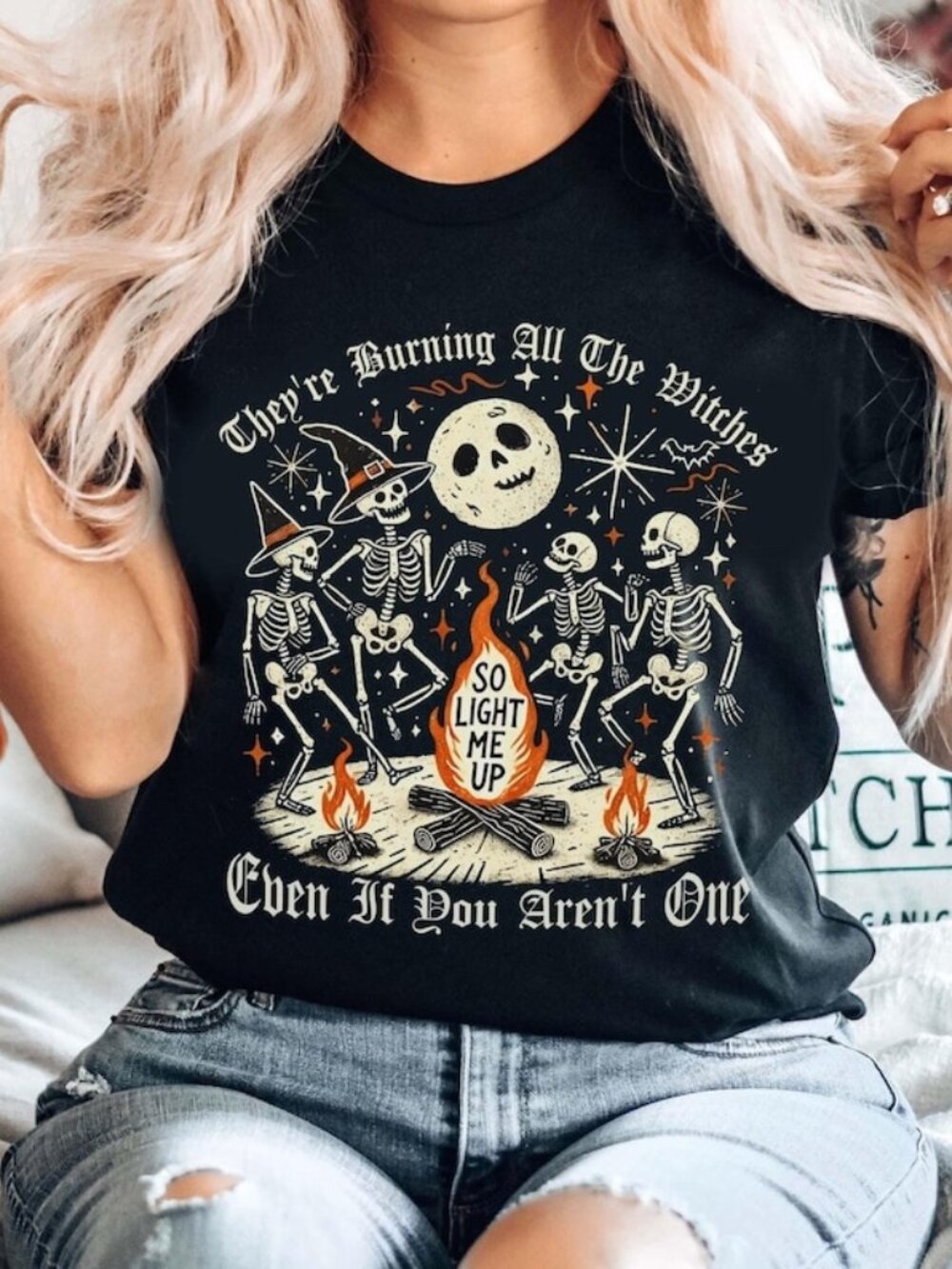 They’re Burning All The Witches Shirt, Feminist Witchy Halloween Tee